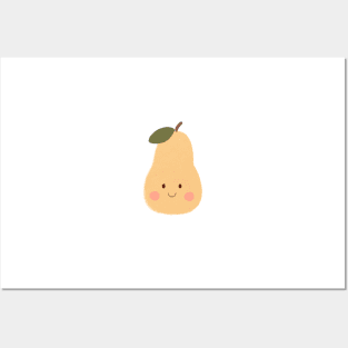 Yellow  Pear Cutie Illustraion Posters and Art